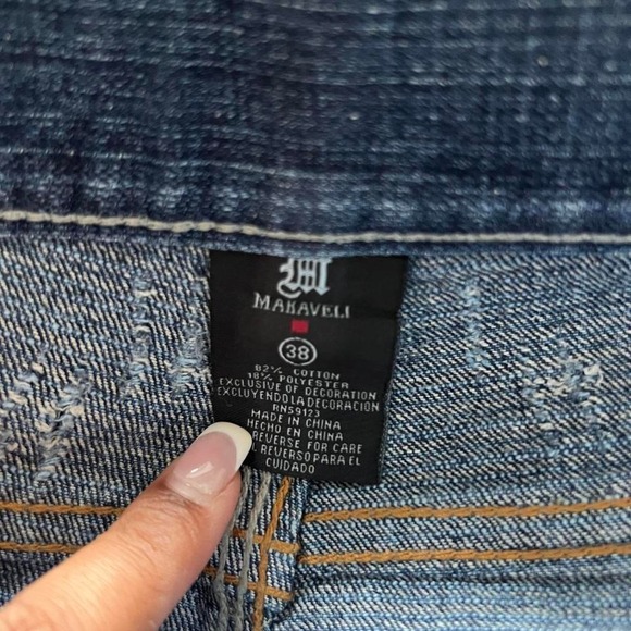 Y2K MAKAVELI X TUPAC PAINT SPLATTER PATCHWORK JEANS - Picture 8 of 8